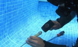 fix vinyl pool leak underwater